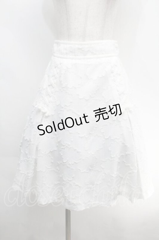 画像1: 【SALE】LODISPOTTO / 花刺 フレアスカート  白 S-25-10-14-047-LO-SK-HR-ZT269 (1)