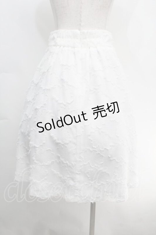 画像2: 【SALE】LODISPOTTO / 花刺 フレアスカート  白 S-25-10-14-047-LO-SK-HR-ZT269 (2)