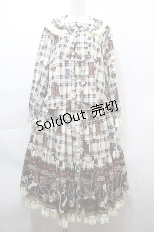 画像1: Angelic Pretty / British Bearブラウス＆ティアードスカート  アイボリー S-25-10-15-049-AP-OP-AS-ZS (1)
