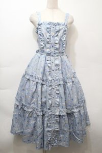 axes femme kawaii / シナモロールコラボジャンスカ  サックス S-25-10-15-051-AX-OP-HR-ZS