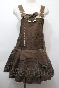 画像1: Angelic Pretty / Melty Ribbon Chocolateサロペット  ブラウン S-25-10-15-052-AP-OP-AS-ZS