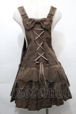 画像2: Angelic Pretty / Melty Ribbon Chocolateサロペット  ブラウン S-25-10-15-052-AP-OP-AS-ZS