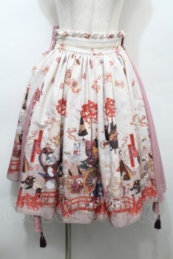 画像1: ALICE and the PIRATES / クリスの百鬼夜行〜宵に咲き誇る妖の華〜柄スカート  朱鷺×藤（Pink） S-25-10-15-054-PA-SK-AS-ZS