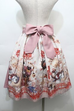画像2: ALICE and the PIRATES / クリスの百鬼夜行〜宵に咲き誇る妖の華〜柄スカート  朱鷺×藤（Pink） S-25-10-15-054-PA-SK-AS-ZS