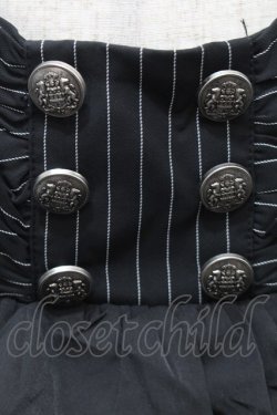 画像3: Chalmiere / ストライプフリルスカート  黒 S-25-10-15-056-LO-SK-HR-ZS