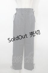 axes femme / ハイウエストストライプパンツ  紺 S-25-10-15-059-AX-PA-HR-ZS