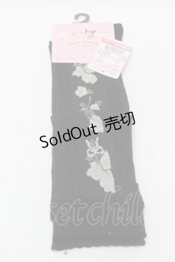 画像1: m petit by misako / サンリオキャラクターズコラボ クロミ ソックス  黒 S-25-10-15-1006-LO-ZA-HR-ZS