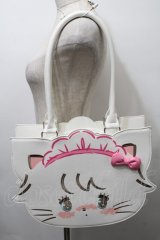 axes femme kawaii / ムースのおかおトートバッグ  白 S-25-10-15-1046-AX-BG-AS-ZS