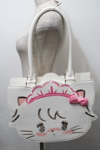 axes femme kawaii / ムースのおかおトートバッグ  白 S-25-10-15-1046-AX-BG-AS-ZS