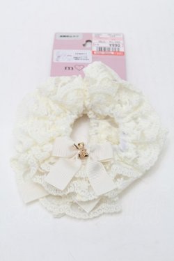 画像1: m petit by misako / TT*AM2Pシュシュ  アイボリー S-25-10-15-1011-LO-ZA-HR-ZS