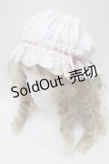 Kurumi Collaboration / CLK＊フリルキャップ  白ｘピンク S-25-10-15-1014-LO-AC-HR-ZS