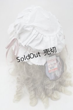 画像3: Kurumi Collaboration / CLK＊フリルキャップ  白ｘピンク S-25-10-15-1014-LO-AC-HR-ZS