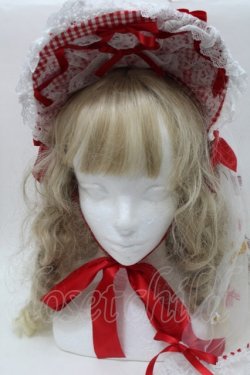 画像2: LOLITA / ヘッドドレス  赤ｘ白 S-25-10-15-1018-LO-ZA-AS-ZS
