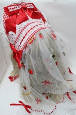 画像3: LOLITA / ヘッドドレス  赤ｘ白 S-25-10-15-1018-LO-ZA-AS-ZS