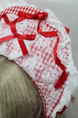 画像4: LOLITA / ヘッドドレス  赤ｘ白 S-25-10-15-1018-LO-ZA-AS-ZS