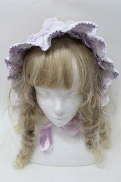 画像2: Angelic Pretty / Sugar Pansyハーフボンネット  ラベンダー S-25-10-15-1022-AP-AC-AS-ZS