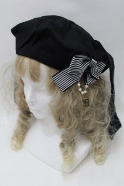 画像1: LOLITA / うさみみベレー  黒 S-25-10-15-1029-LO-AC-AS-ZS