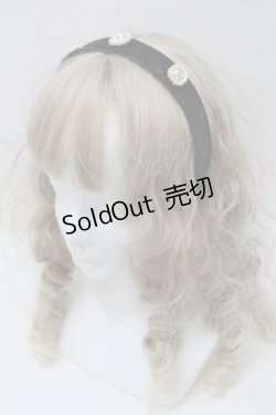 画像1: Ank Rouge / ビジューカチューシャ  黒 S-25-10-15-1030-CA-AC-HR-ZS