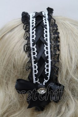 画像2: Ank Rouge / ヘッドドレス風カチューシャ  黒 S-25-10-15-1031-CA-AC-HR-ZS