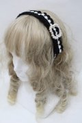 Ank Rouge / 起毛レースカチューシャ  黒 S-25-10-15-1032-CA-AC-HR-ZS
