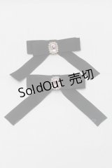 Ank Rouge / ビジューリボンバレッタ  黒 S-25-10-15-1036-CA-AC-HR-ZS