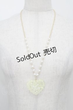 画像1: Angelic Pretty / トッピングハートネックレス  イエロー S-25-10-15-012-AP-AC-AS-ZS