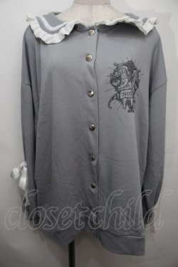 画像1: NOEMIE / 袖スピンドルフリルセーラー裏毛ブルゾン  グレー S-25-10-15-023-LO-TO-HR-ZS