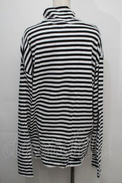 画像2: HELL CAT PUNKS / ハイネックボーダーTシャツ  黒ｘ白 S-25-10-15-027-PU-TO-AS-ZS