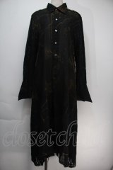 h.NAOTO / ブリーチシャツワンピース  黒 S-25-10-15-031-HN-OP-AS-ZS