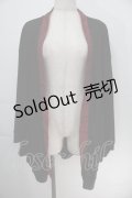 Qutie Frash / 着物袖カーディガン  黒ｘ赤 S-25-10-15-032-QU-JA-AS-ZS