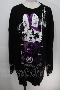 画像1: SEX POT ReVeNGe / 包帯うさぎTシャツ  黒 S-25-10-15-035-SP-TO-AS-ZS