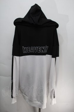 画像2: LISTEN FLAVOR / ヘヴンリージャージパーカー  黒ｘ白 S-25-10-15-036-PU-TO-AS-ZS