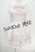 LIZ LISA / ManyHearts Afternoontea柄ワンピース  ピンク S-25-10-15-040-LO-OP-AS-ZS