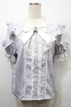 画像1: NOEMIE / レースラッフルオープンショルダーブラウス  黒ｘ白 S-25-10-16-029-LO-BL-HR-ZS