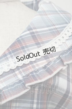 画像3: Virally / 星名桜子 チェックフリルジャケット L ブルー S-25-10-16-031-LO-JA-HR-ZS