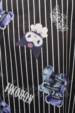画像3: NOEMIE / クロミｘ病みくまストライプシャツ  黒 S-25-10-16-045-LO-TS-HR-ZS