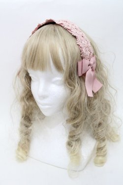 画像1: m petit by misako / TT*AMレースカチューシャ  ピンク S-25-10-16-005-LO-AC-HR-ZS