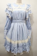 Hoshibako Works / リリアンヌ姉妹 ワンピース(ショート丈)  サックス S-25-10-16-050-LO-OP-HR-ZS