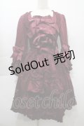 AND ROMEO / グログランリボンワンピース  ワイン S-25-10-16-053-LO-OP-HR-ZS