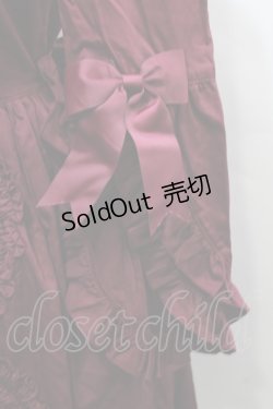 画像3: AND ROMEO / グログランリボンワンピース  ワイン S-25-10-16-053-LO-OP-HR-ZS