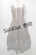 m petit by misako / TT*AOKストライプジャンパースカート L ブラウン S-25-10-16-054-LO-OP-HR-ZS