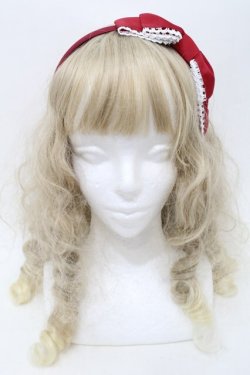画像2: Chalmiere / グログランリボンカチューシャ  赤 S-25-10-16-006-LO-AC-HR-ZS
