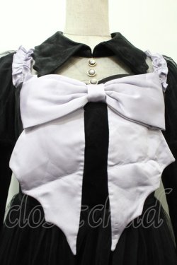 画像3: To Alice / チュール切替ベロアワンピース  黒ｘラベンダー S-25-10-16-058-LO-OP-HR-ZS