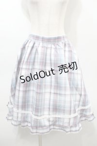 Virally / チェックスカート  ブルー S-25-10-16-062-LO-SK-HR-ZS