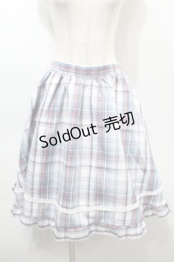 画像1: Virally / チェックスカート  ブルー S-25-10-16-062-LO-SK-HR-ZS