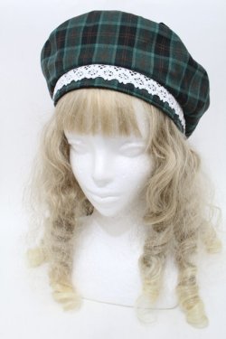 画像1: Eri Aino's Collection / シャーロットの水曜日ベレー帽  グリーン S-25-10-16-010-LO-AC-HR-ZS