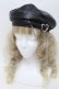 画像1: NOEMIE / ハートバックルチェーンベレー帽  黒 S-25-10-16-011-LO-OP-HR-ZS (1)