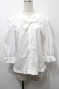 Princess Flower Garden / TT＊KRSリボンブラウス  白 S-25-10-16-019-LO-TO-HR-ZS