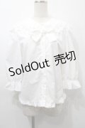 Princess Flower Garden / TT＊KRSリボンブラウス  白 S-25-10-16-019-LO-TO-HR-ZS