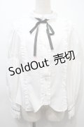 Eri Aino's Collection / シャーロットの水曜日ブラウス  白 S-25-10-16-023-LO-BL-HR-ZS